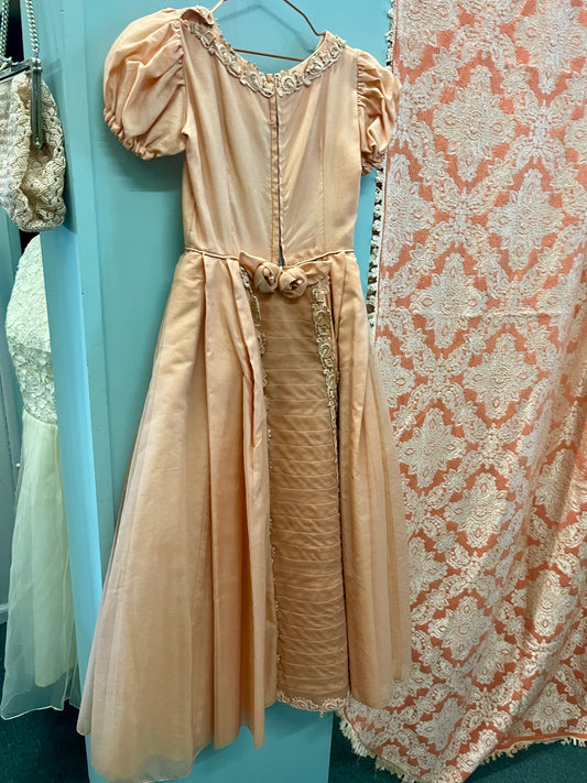 Hand made flower girl dress, crafted in Mackay 1960s