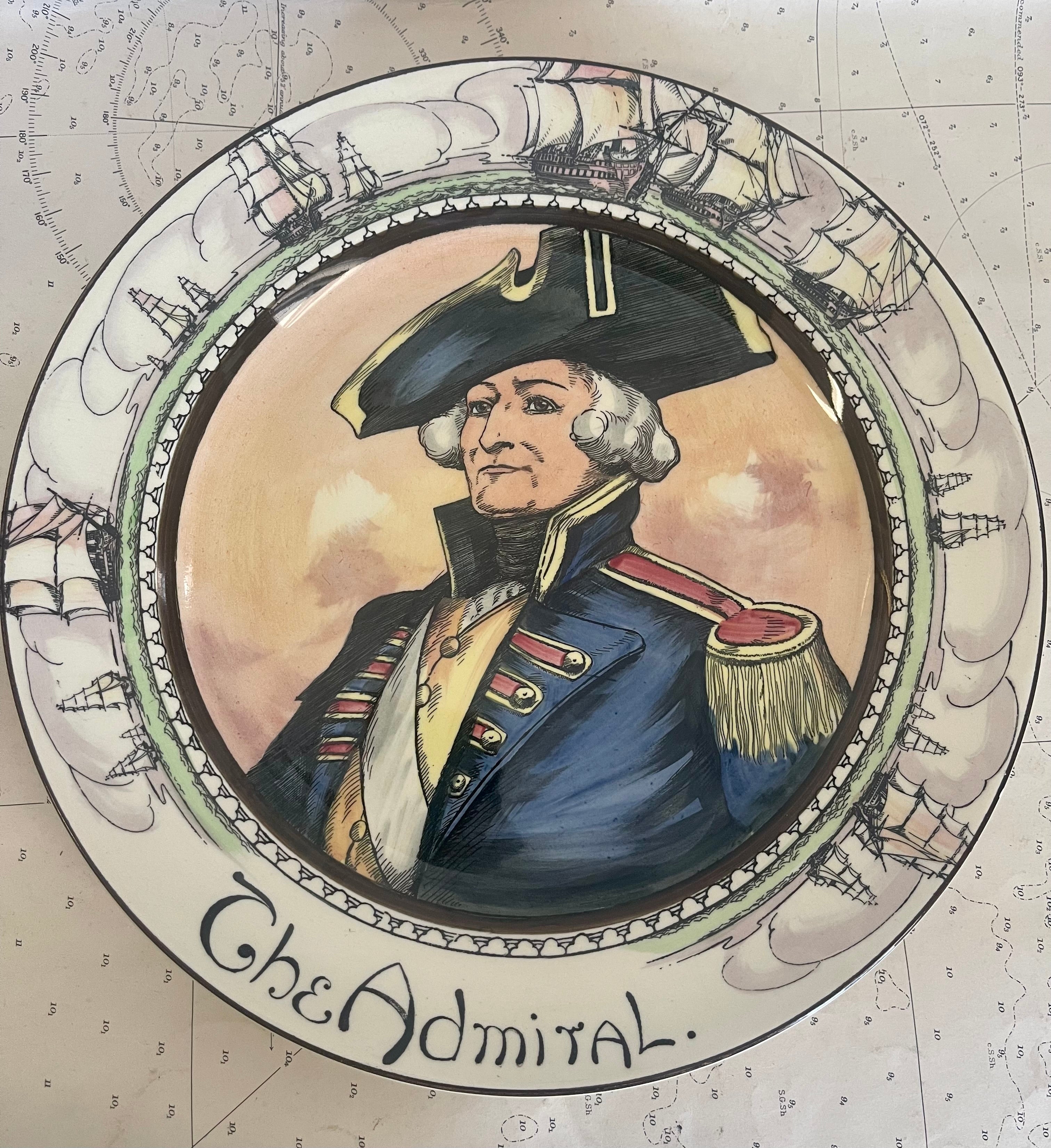 ROYAL DOULTON ANTIQUE COLLECTOR PLATE THE ADMIRAL 10 cheapest 1/2