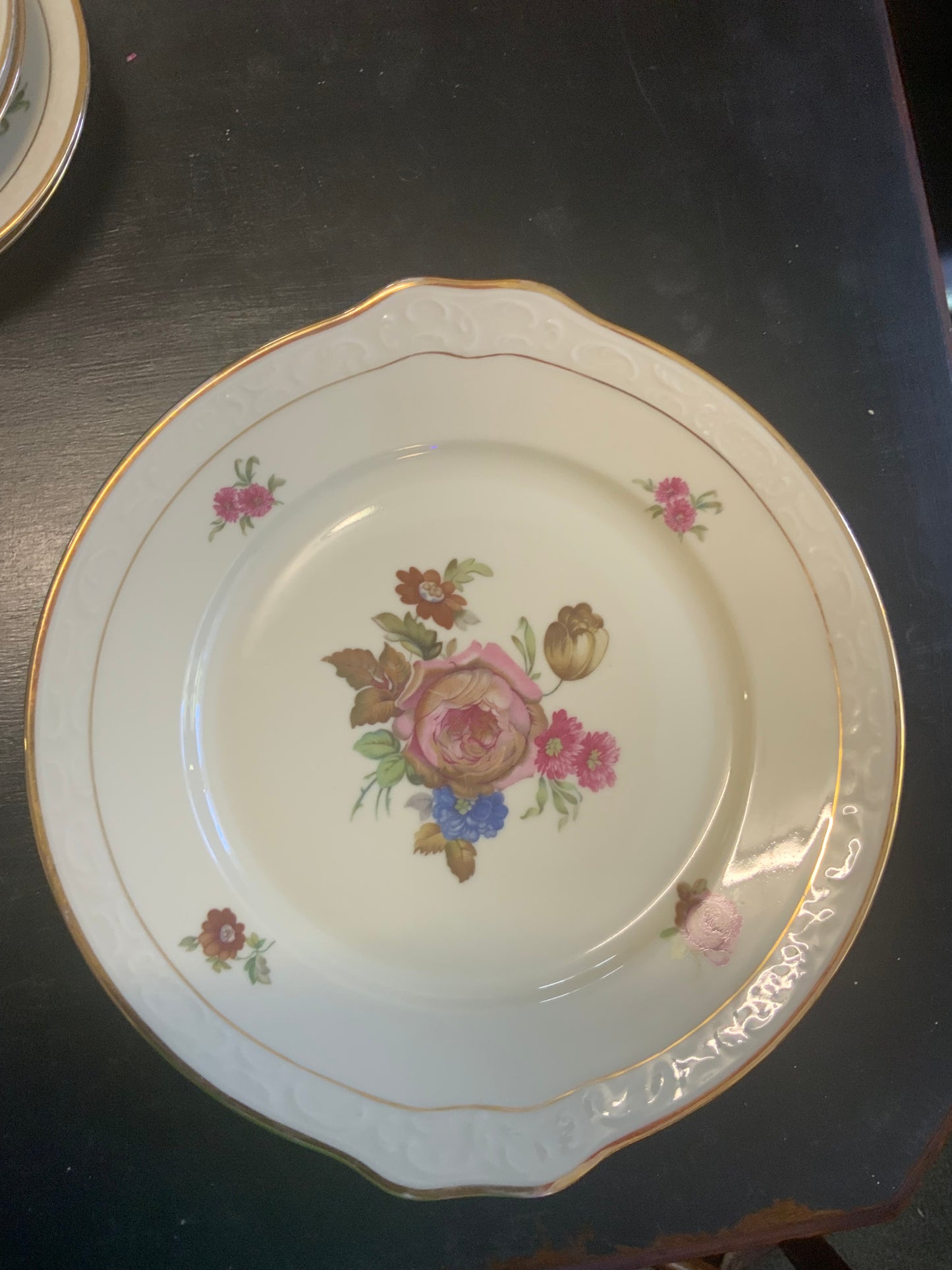 Vintage 1920s Kjøbenhavns Porcelain Cake Plate, Maleri KPM