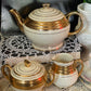 Vintage Sadler England Gold Lustre Tea Set – 3 Piece