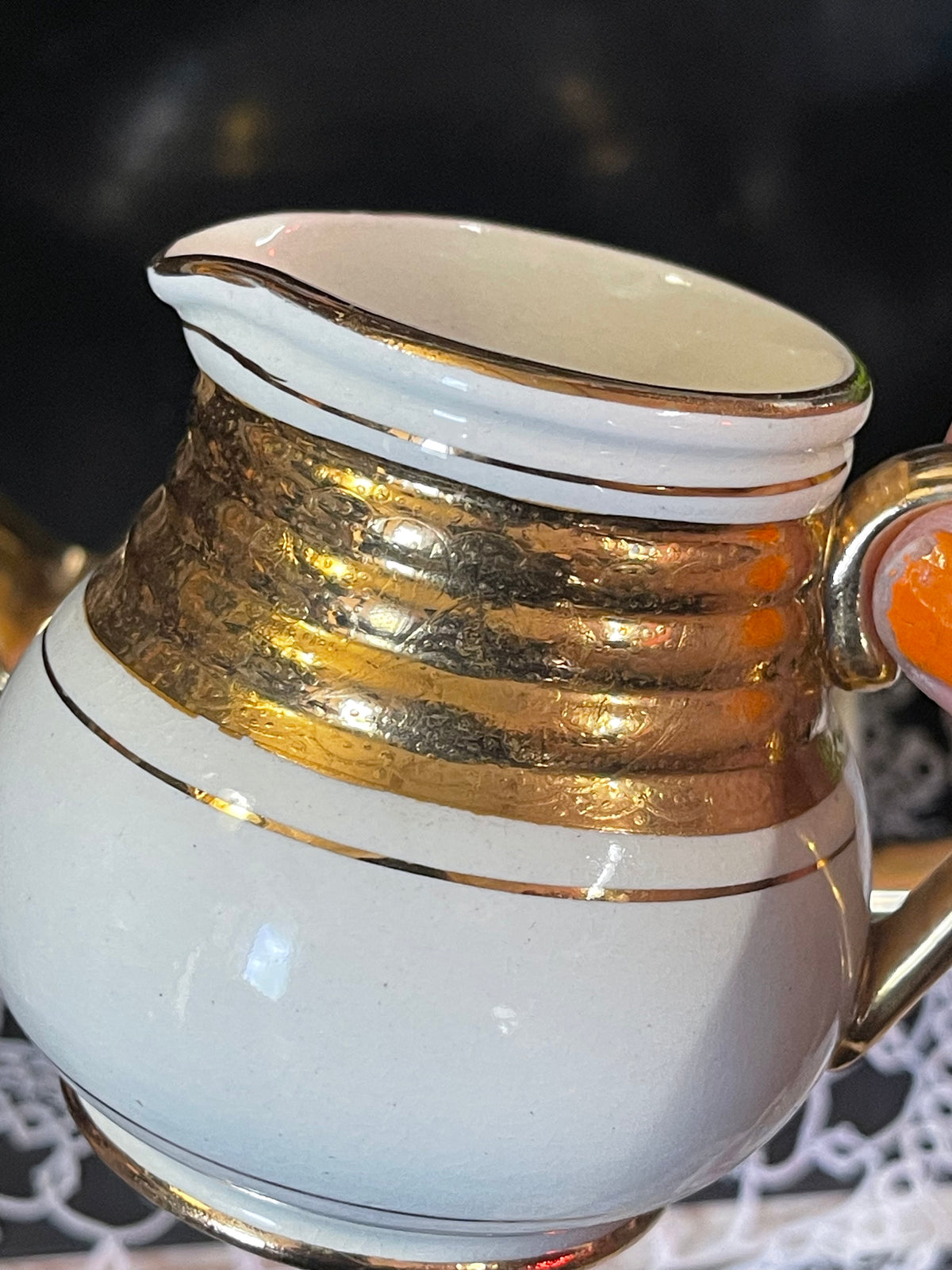Vintage Sadler England Gold Lustre Tea Set – 3 Piece