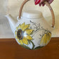 Arabia Finland, large GA3 Teapot with Sunflower Design "Aurinkoruusu" by Hilkka Liisa Ahola.