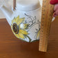 Arabia Finland, large GA3 Teapot with Sunflower Design "Aurinkoruusu" by Hilkka Liisa Ahola.