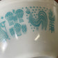 VINTAGE Blue And White Pyrex “Amish Butterprint” Mixing Bowls Set of TWO (2)