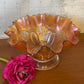 Vintage Dugan Fluted Carnival Marigold Depression Glass Dish