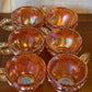 Antique Marigold Carnival Punch Bowl set by Imperial Glass Ohio