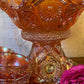 Antique Marigold Carnival Punch Bowl set by Imperial Glass Ohio