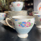 Set of six Vintage 1930s English Grafton Teacup Trio plus