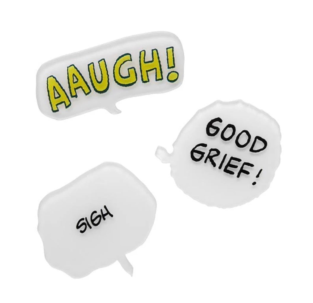 Erstwilder x Peanuts “Aaugh! Good Grief! Sigh.” Mini Brooch Set (2020)