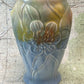 Vintage Art Nouveau Style Relief Pottery Vase – Floral Design