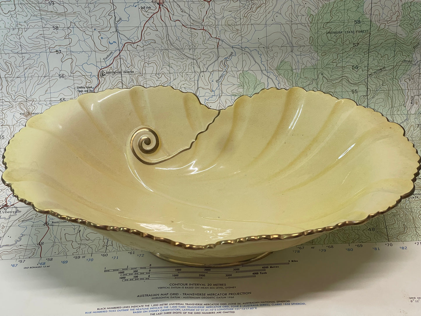 Pair of Vintage Carlton Ware Lemon Yellow Serving Dishes – England