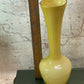 Vintage Yellow Cased Glass Bud Vase – Mid Century
