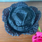 Vintage Black Amethyst Purple Cabbage Glass Bowl with Lid