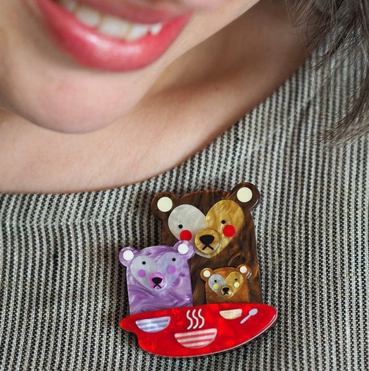 “Reluctant Hosts” Brooch (2024) by Erstwilder and Pete Cromer