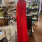 Vintage 1970s red sequin and polyester evening disco dress size 14 made in England