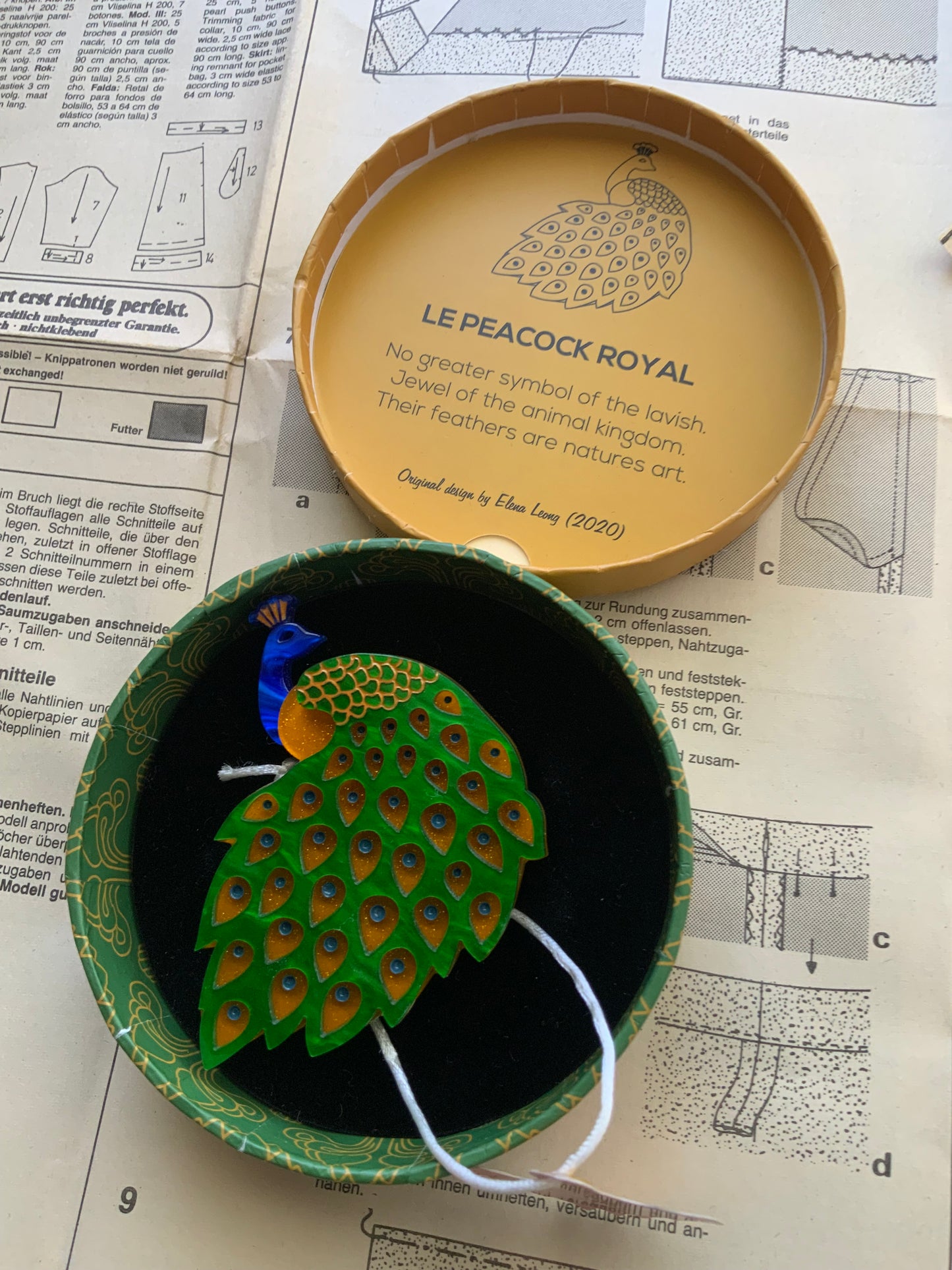 Erstwilder “Le Peacock Royal” Brooch (2020) – The Nouveau Collection