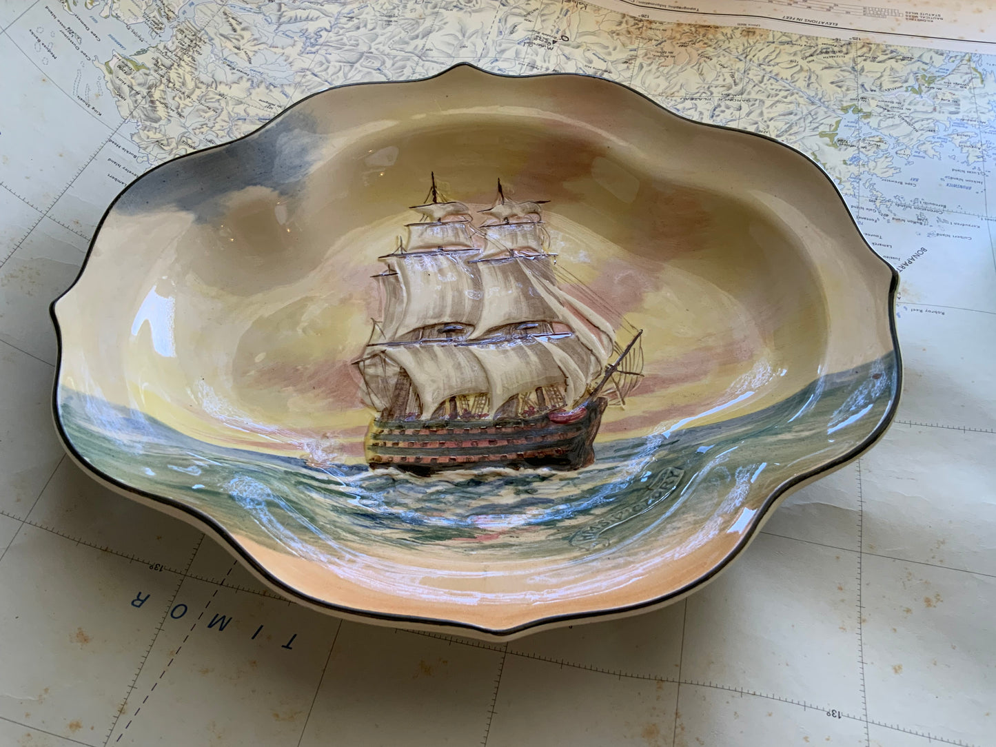 Royal Doulton “HMS Victory” Famous Ships Dish — c.1940s