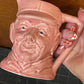1940s Don Bradman Toby jug Pink Glaze