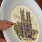 Shelley Westminster Abbey Dinner or cake Plate with blue border
