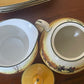 Vintage 1930s Royal Doulton Yellow Door Coaching Days Tea Set for Six