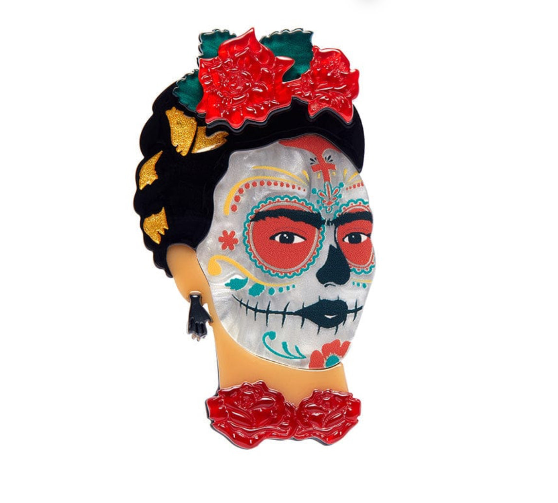 Frida Calavera Brooch (2024) by Erstwilder and Frida Kahlo Corporation