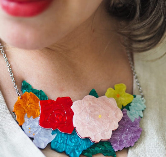 Declaración Floral Necklace (2024) by Erstwilder and Frida Kahlo Corporation