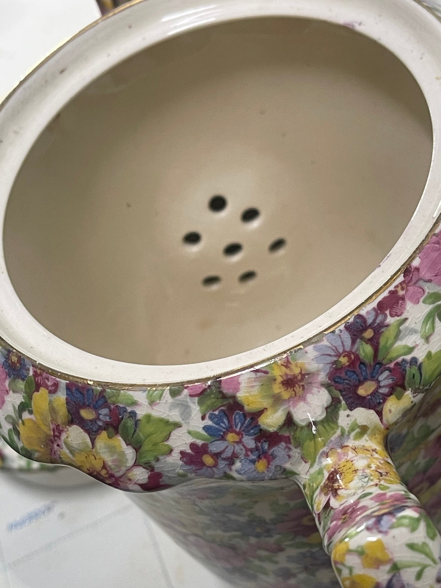 James Kent “Du Barry” Chintz Teapot & Sugar Bowl Set (England)