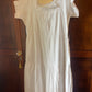 Edwardian White Cotton Lawn Gown with Handworked Lace (c.1905–1915)
