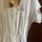 Edwardian White Cotton Lawn Gown with Handworked Lace (c.1905–1915)