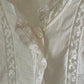 Edwardian–Early 1920s White Lawn Blouse with Lace and Embroidered Sprigs