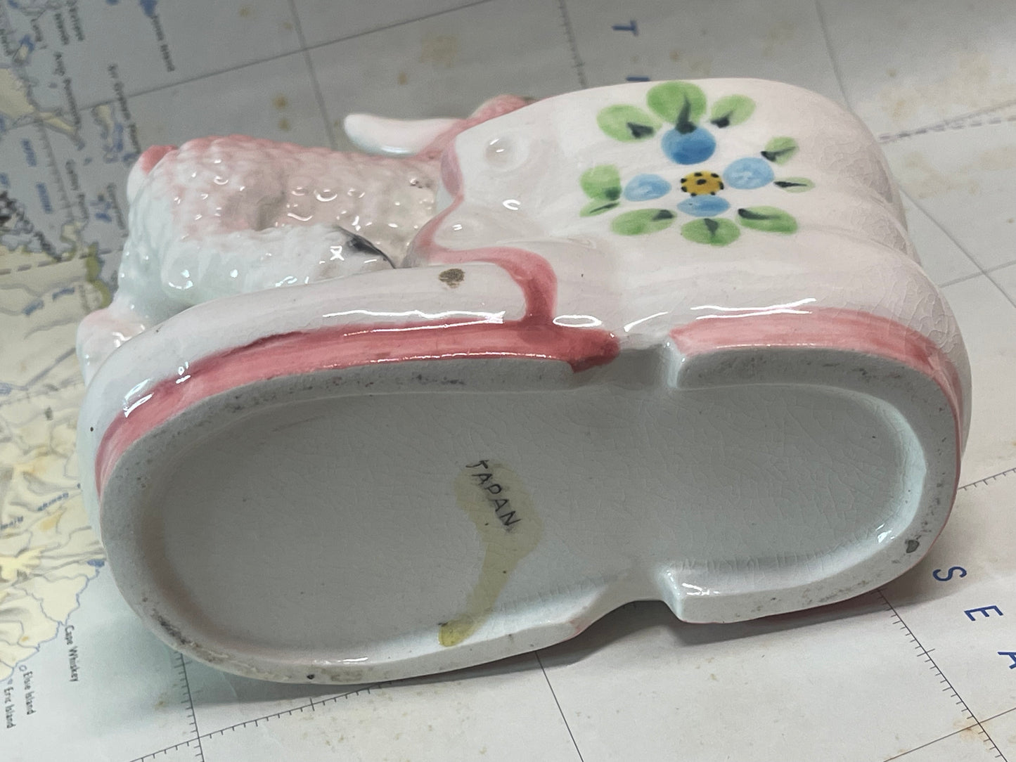 Vintage Japanese Lamb Planter / Nursery Vase (c.1950s–60s)