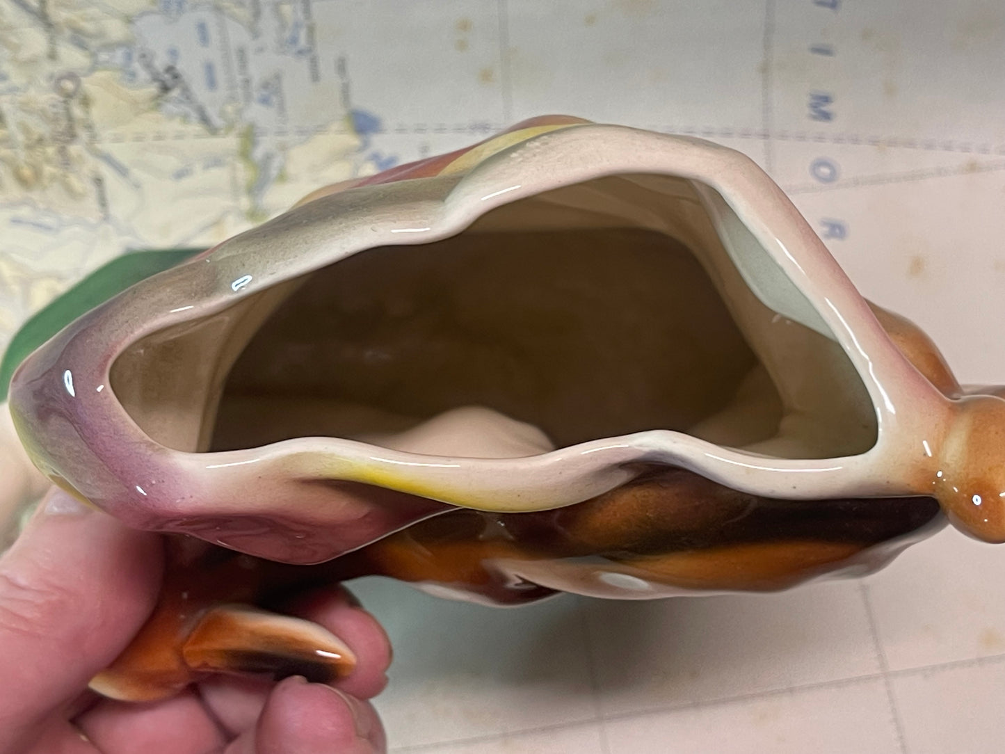 Vintage Kalmar Deer Planter — Storybook Woodland Scene (c.1950s–60s)