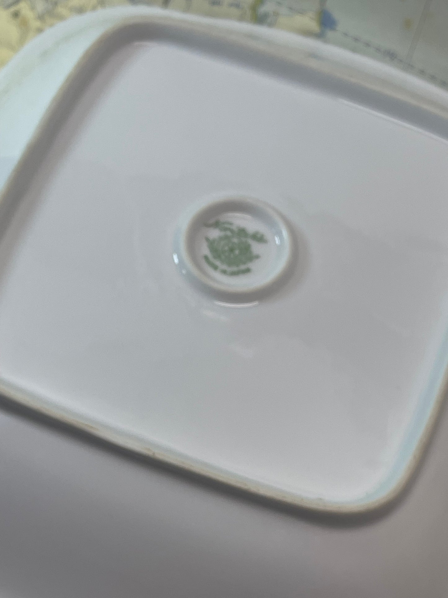 Vintage Noritake Hand-Painted Green Floral Serving Dish (c.1940s–50s)