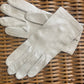 Vintage Cream Italian Leather Lambskin Ladies' Gloves - Size 7