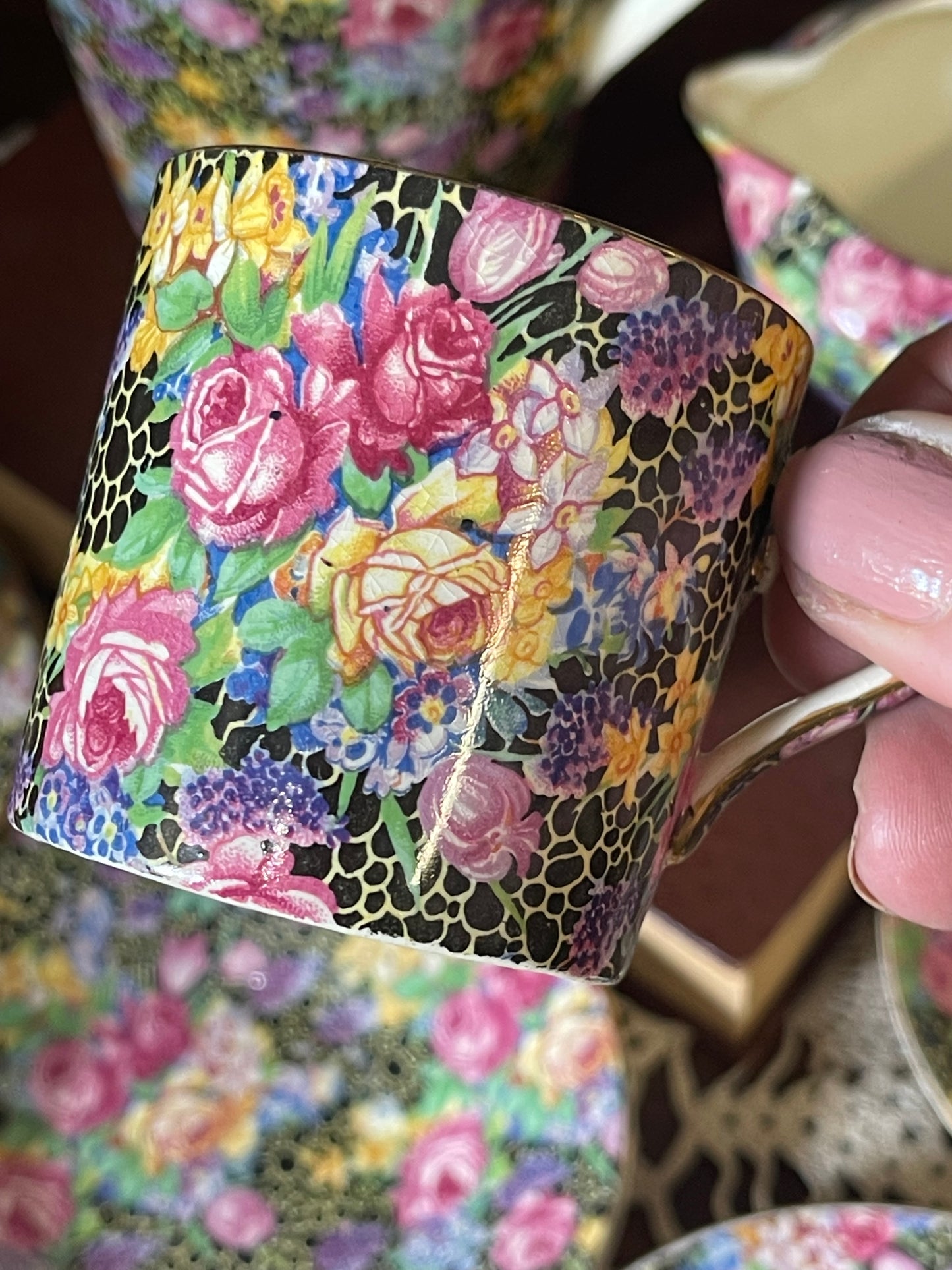 Royal Winton “Hazel” Art Deco Tea or Coffee Set for Six (1930s)