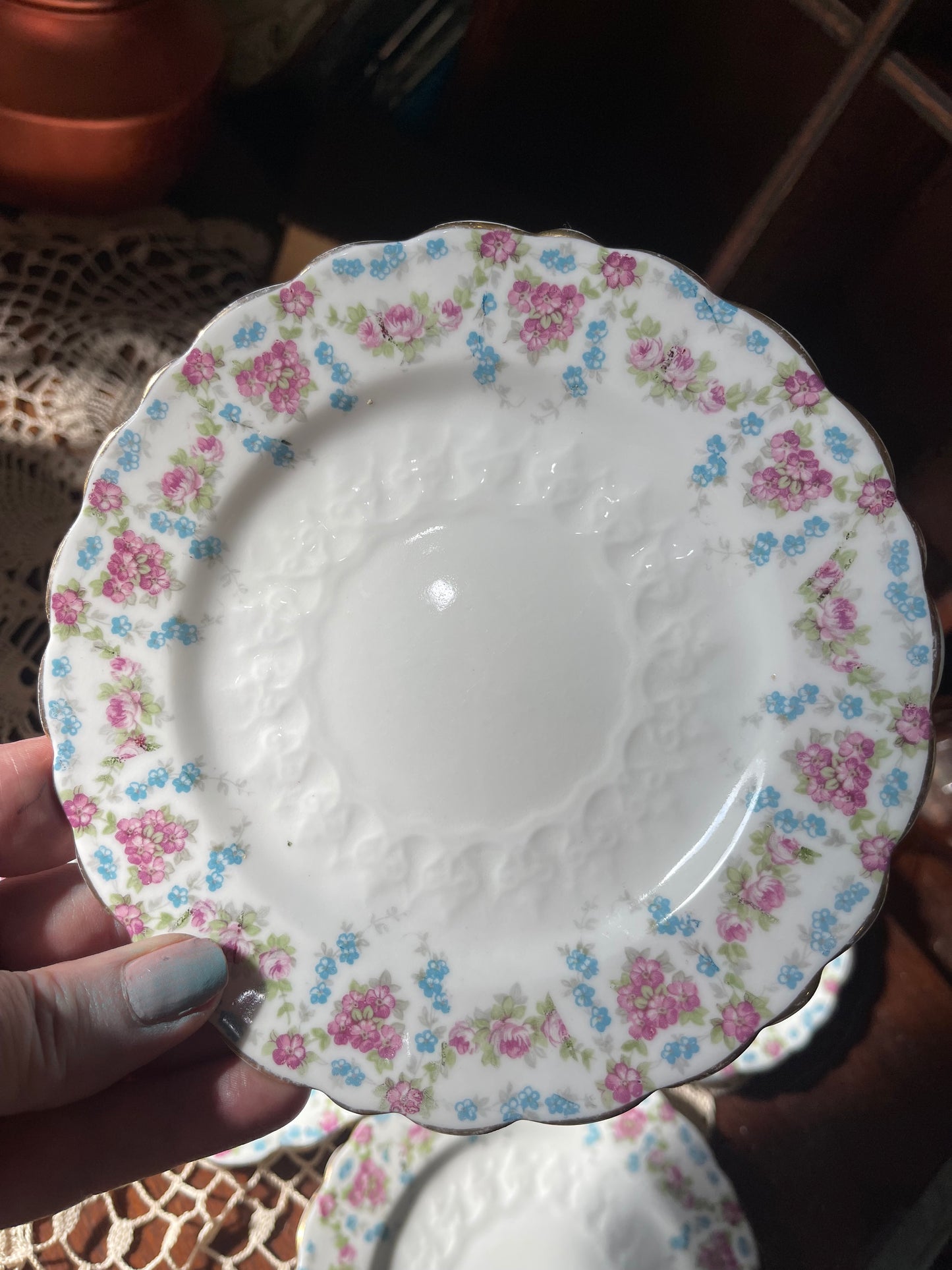 C.W.S. Longton Floral Side Plates (c.1913–1920s, England)