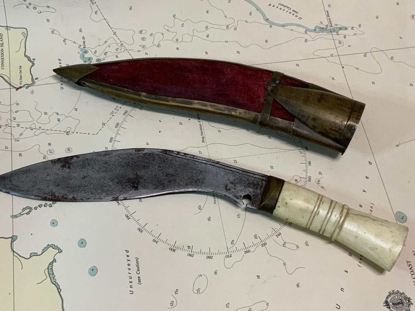 Vintage Nepalese Kukri Knife with Sheath