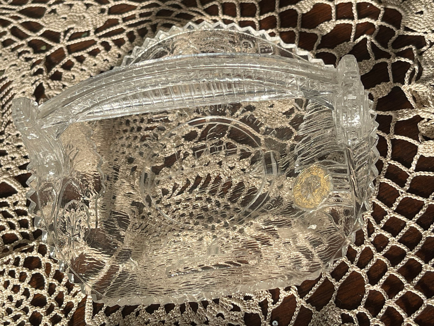 Sydney Harbour Bridge Souvenir Pressed-Glass Dish (c.1932 Opening)