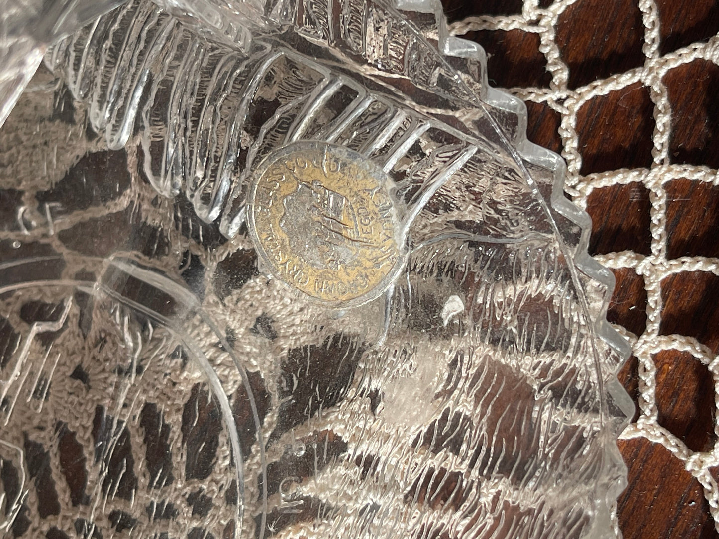 Sydney Harbour Bridge Souvenir Pressed-Glass Dish (c.1932 Opening)