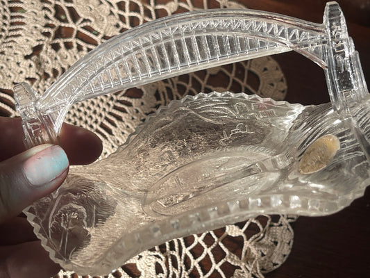 Sydney Harbour Bridge Souvenir Pressed-Glass Dish (c.1932 Opening)