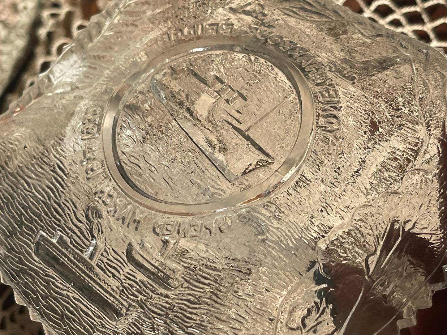 Sydney Harbour Bridge Souvenir Pressed-Glass Dish (c.1932 Opening)