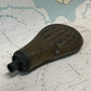 Victorian Brass Gunpowder Flask with Shell Motif c.1850–1880