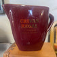 Vintage 80s Chivas Regal Whisky Water Jug maroon Wade Green Stamp