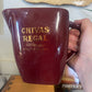 Vintage 80s Chivas Regal Whisky Water Jug maroon Wade Green Stamp