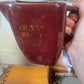 Vintage 80s Chivas Regal Whisky Water Jug maroon Wade Green Stamp