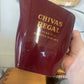 Vintage 80s Chivas Regal Whisky Water Jug maroon Wade Green Stamp