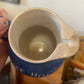 Vintage White Horse Scotch Whiskey Blue Water Jug