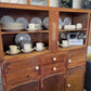 Vintage 1930s Timber Kitchen cabinet with glass doors