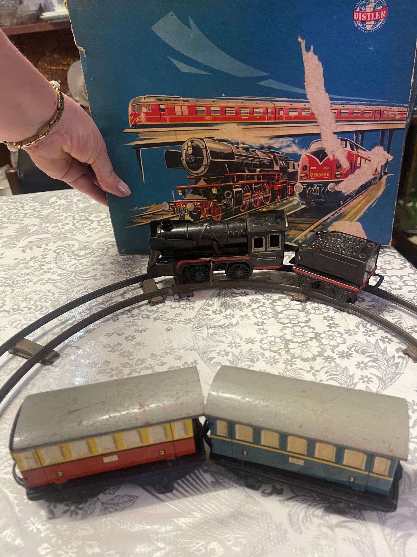 Distler Tinplate Wind-Up Train Set (c.1955–1960)