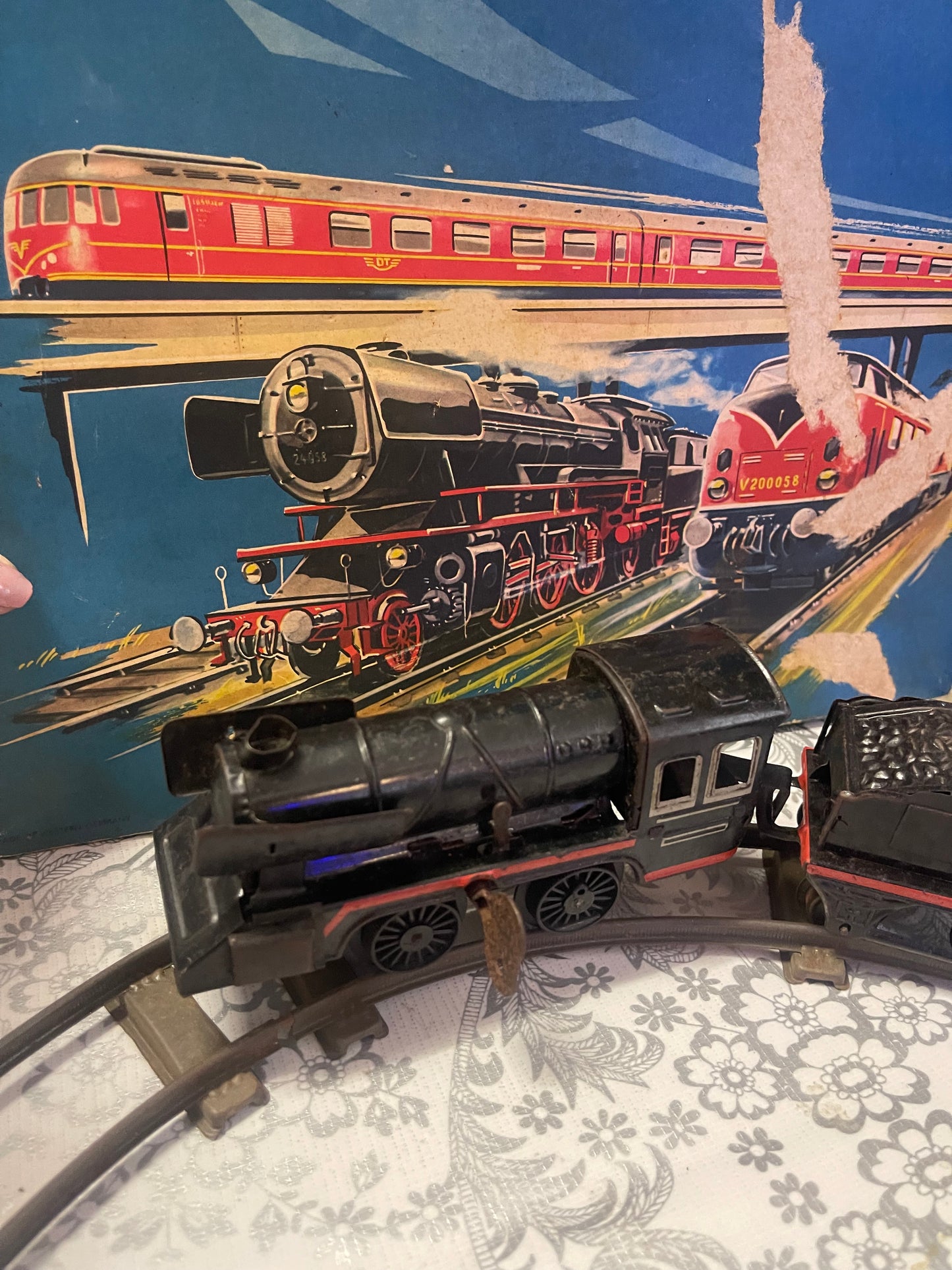 Distler Tinplate Wind-Up Train Set (c.1955–1960)